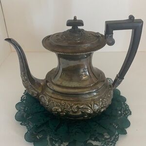 ENGLISH SILVER PLATED on COPPER TEAPOT